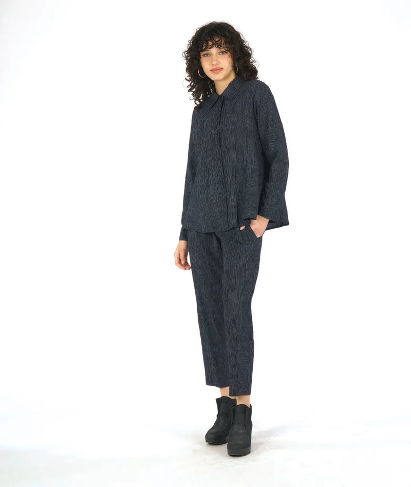 Niche Gleam Blouse in Grey Ridge Stripe