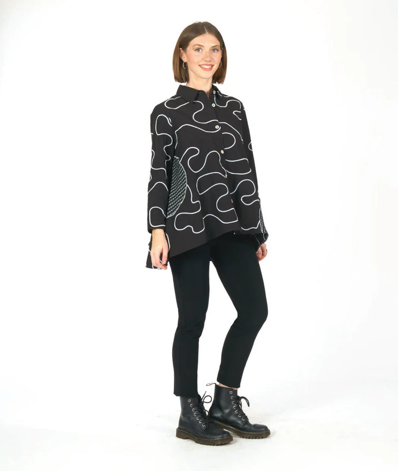 Niche Swirl Poplin Melody Blouse