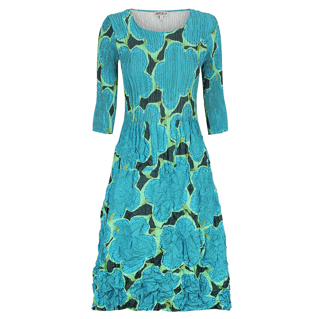 Alquema 3/4 Sleeve Smash Pocket Dress in Flower Map - Harper Greer