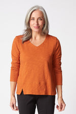 Habitat Cotton Pebble Seamed Tee in Paprika