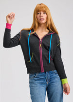 Zaket & Plover Heart Embroidery Hoodie in Charcoal