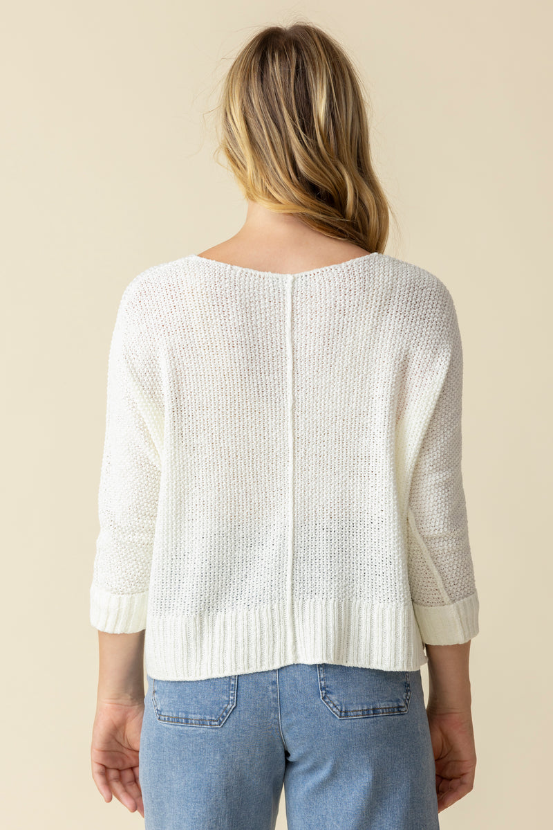 Habitat Step Into Spring Pullover in White. Tops & Blouses by HABITAT