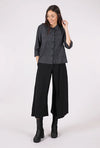 Niche Twin Button Top in Grey Ridge Stripe