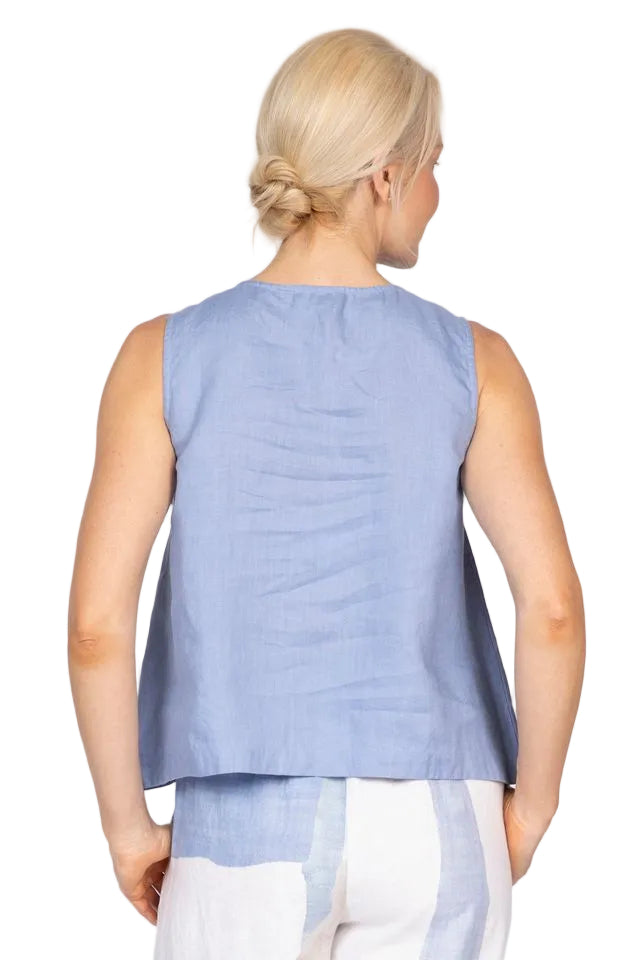 Olivia Flax Solid Tank in Lavender - Harper Greer