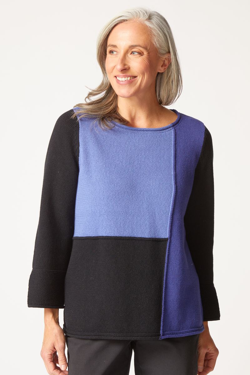 Habitat Yin Yang Funnel Neck Pullover in Midnight
