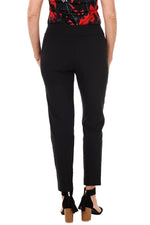 Krazy Larry "Plus" Pull on Ankle Pant in Black Microfiber