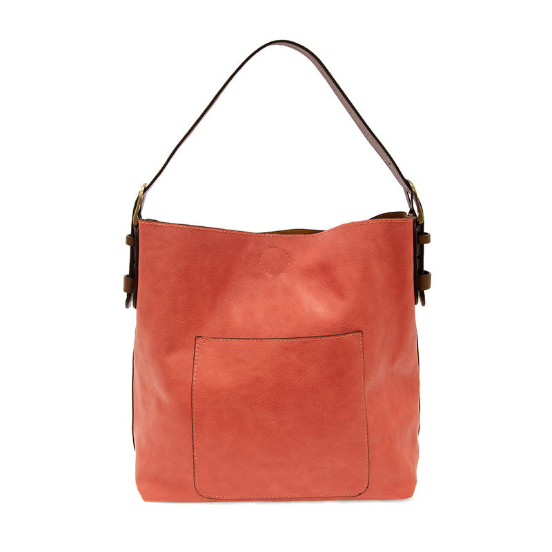 Classic Hobo Handbag in Living Coral