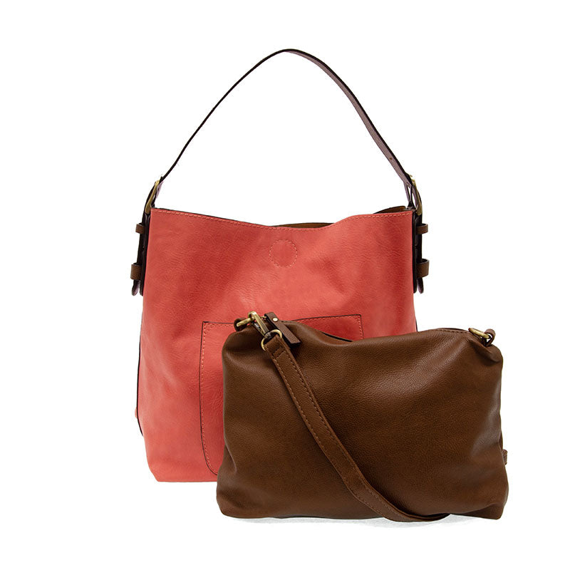 Classic Hobo Handbag in Living Coral