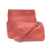 Kayleigh Side Pocket Bucket Bag in Red