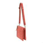 Kayleigh Side Pocket Bucket Bag in Red