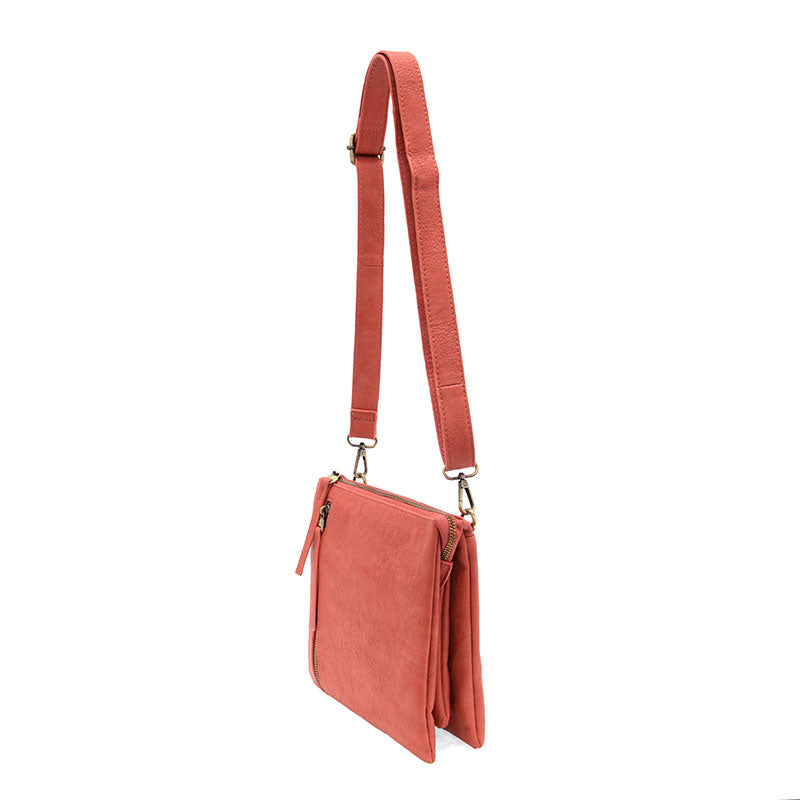 Kayleigh Side Pocket Bucket Bag in Red