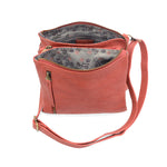Kayleigh Side Pocket Bucket Bag in Red