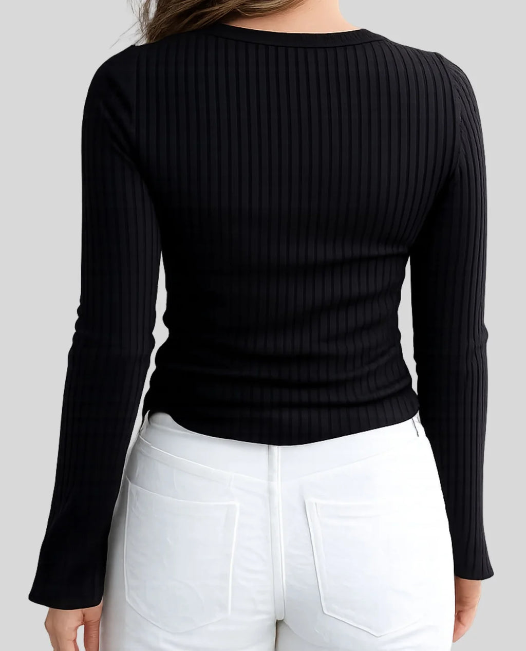 LIVERPOOL LONG SLEEVE SCOOP NECK IN BLACK - Harper Greer