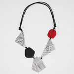 Sylca Zenith Necklace in Blk/Red