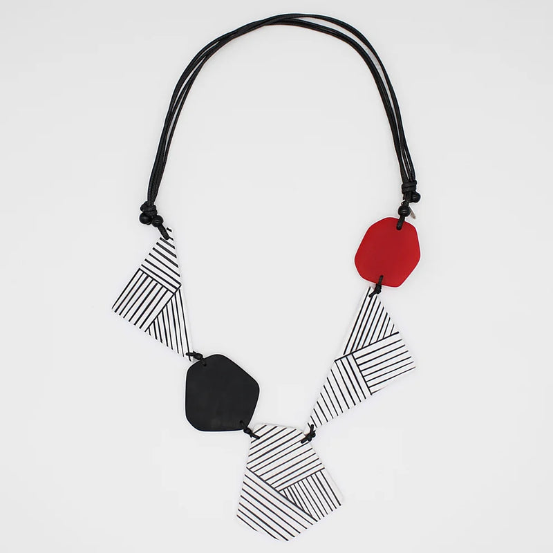 Sylca Black & Red Zenith Necklace