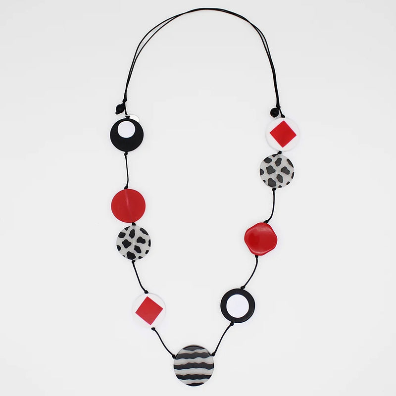 Sylca Red Cheetah Necklace