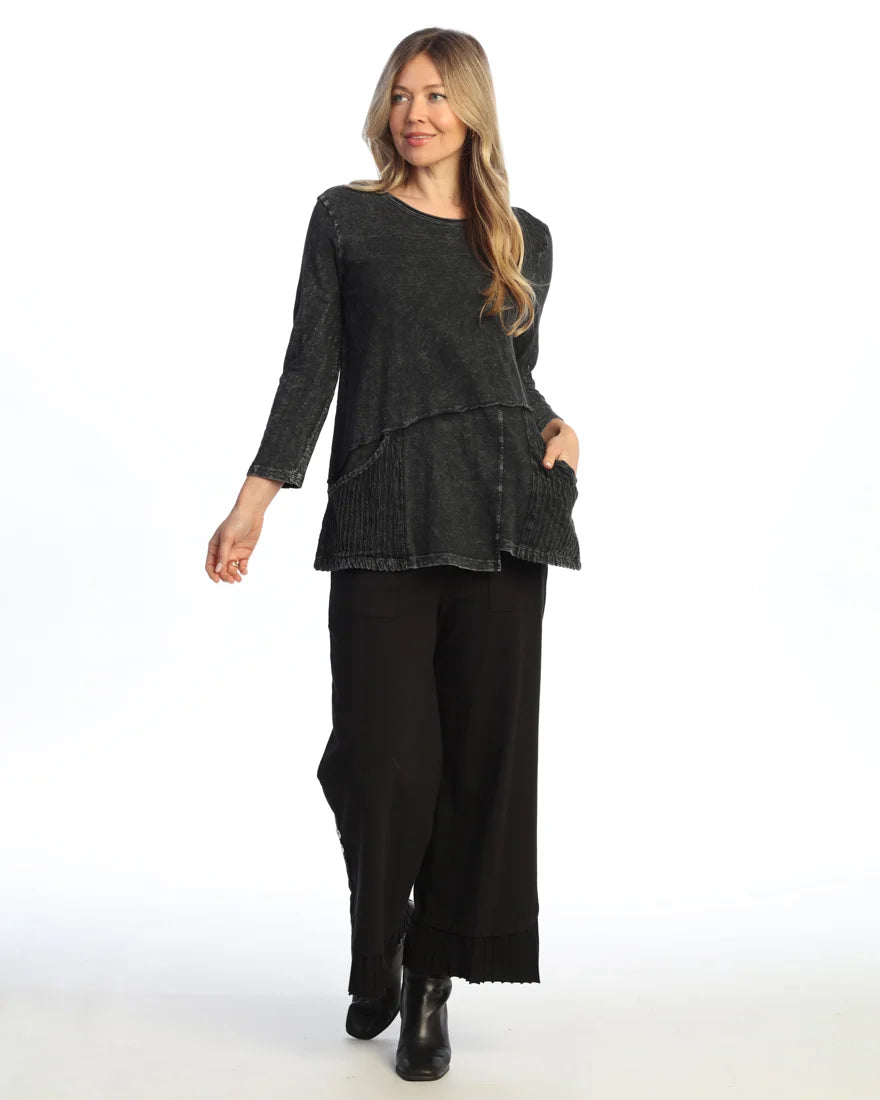 JESS & JANE MINERAL WAVE TUNIC IN BLACK - Harper Greer