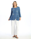 Jess & Jane Mineral Washed Sketch Top in Indigo