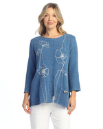 Jess & Jane Mineral Washed Sketch Top in Indigo