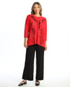 Jess & Jane Safari Cotton Tunic Top in Red