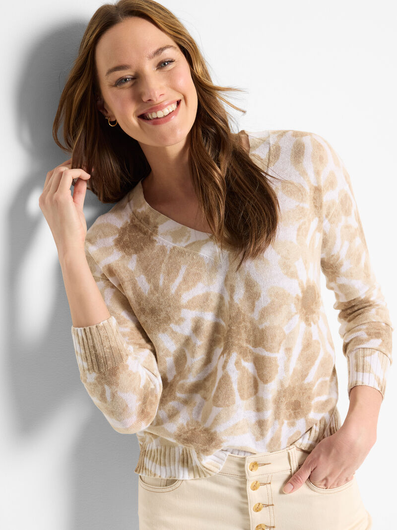 Nic + Zoe Floral Hint Supersoft Sweater