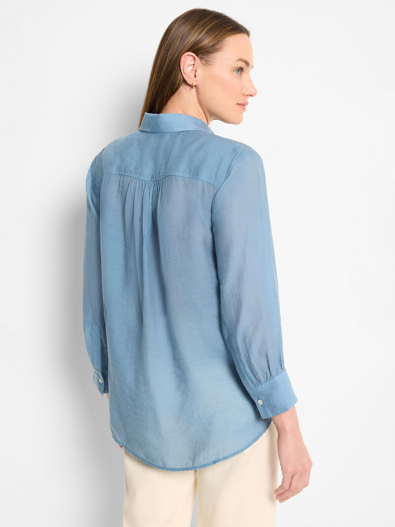 Nic & Zoe Breeze Shirt in Misty Blue