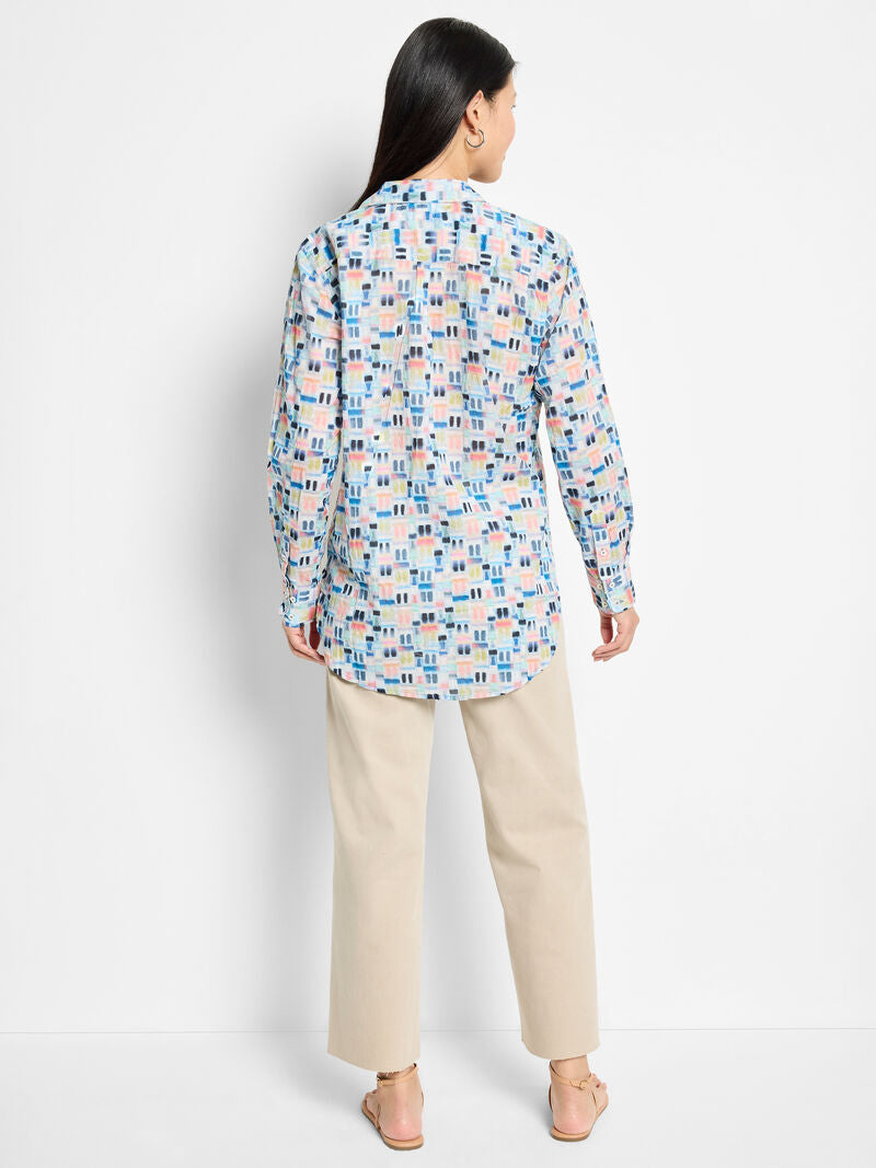 Nic + Zoe Portofino Cotton Boyfriend Shirt