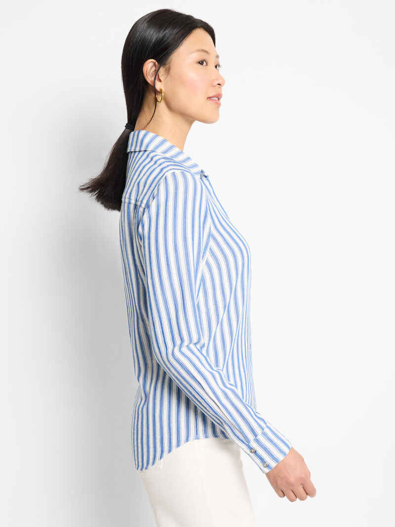 Nic + Zoe Double Gauze Striped Shirt