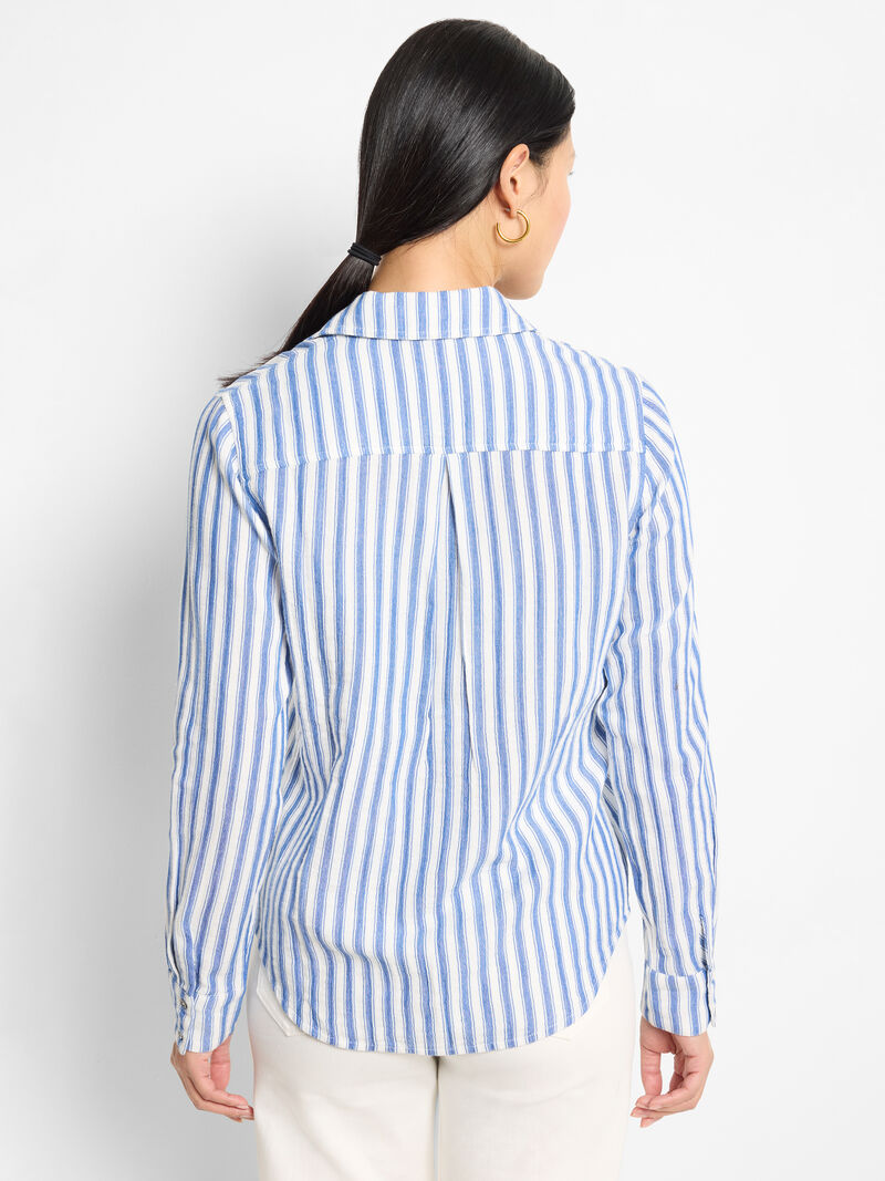 Nic + Zoe Double Gauze Striped Shirt