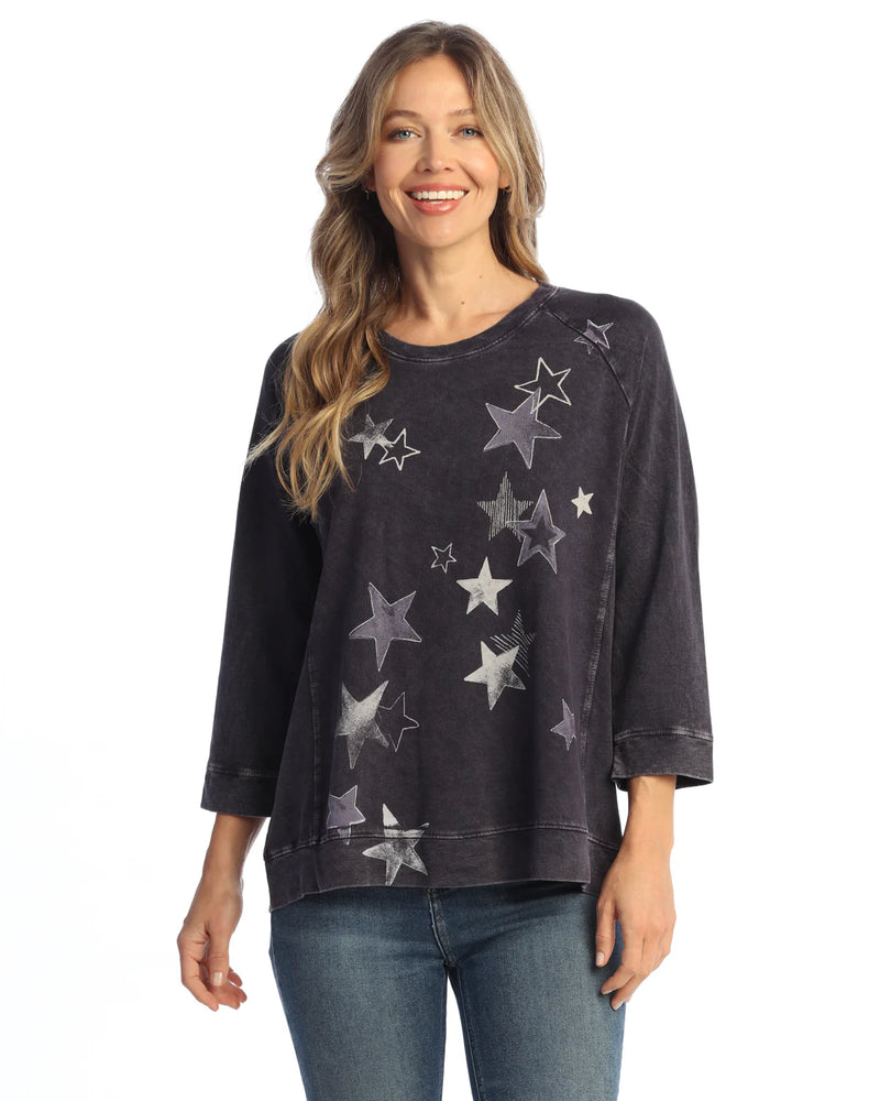 Jess & Jane Starla Cotton Top in Violet