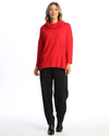 Jess & Jane French Brushed Knit Tunic in Red