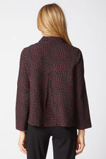 Habitat Crinkle Crepe Mosaic Easy Jacket in Wine