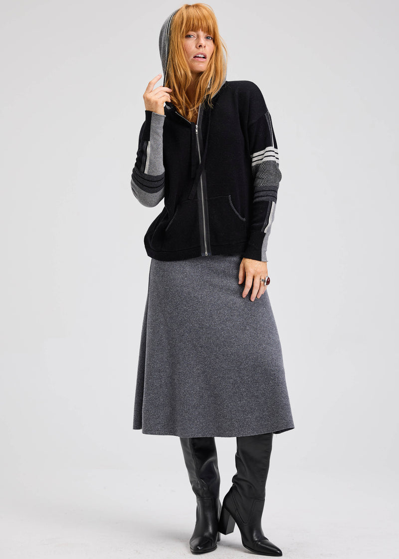 Zaket & Plover Multi Media Hoodie in Black
