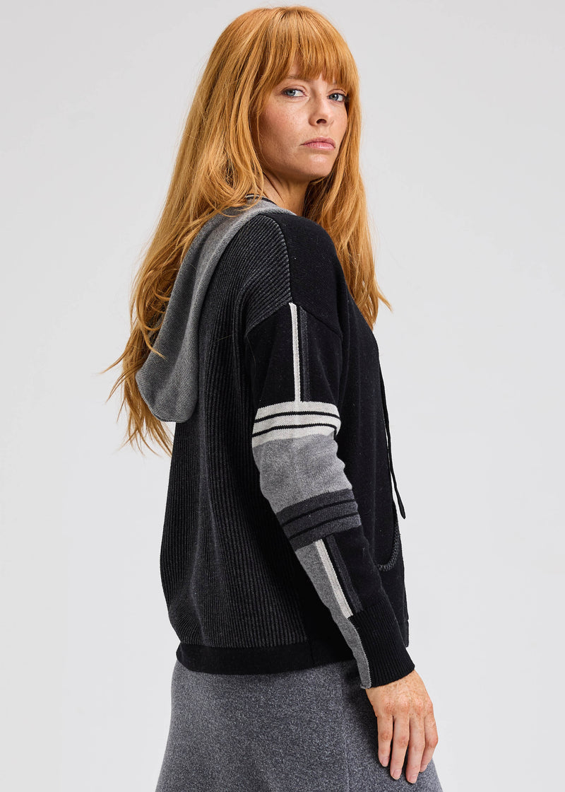 Zaket & Plover Multi Media Hoodie in Black