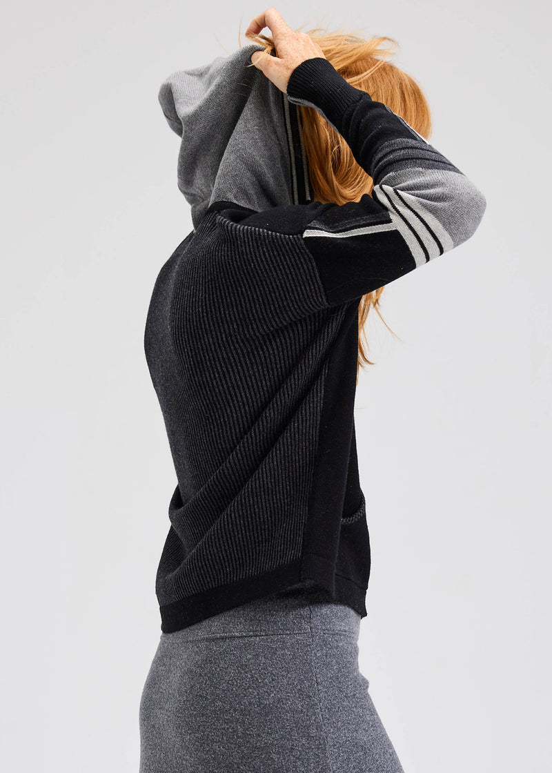 Zaket & Plover Multi Media Hoodie in Black