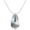 Marjorie Baer Hammered Cutout Teardrop with Turquoise Bead Stack Necklace