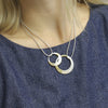 Marjorie Baer Wire Wrapped Overlapping Rings Necklace