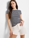 Nic + Zoe Short Sleeve Crew in Indigo