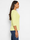 Nic + Zoe 3/4 Sleeve Boatneck in Pistachio