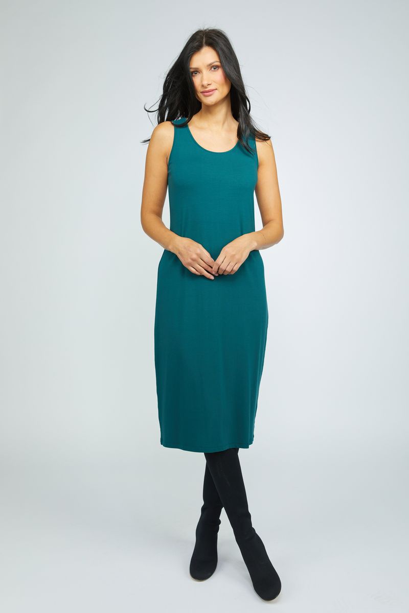 Olivia Foundation Knits Tank Dress in Marine