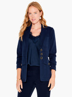 Nic + Zoe Editor Blazer in Indigo