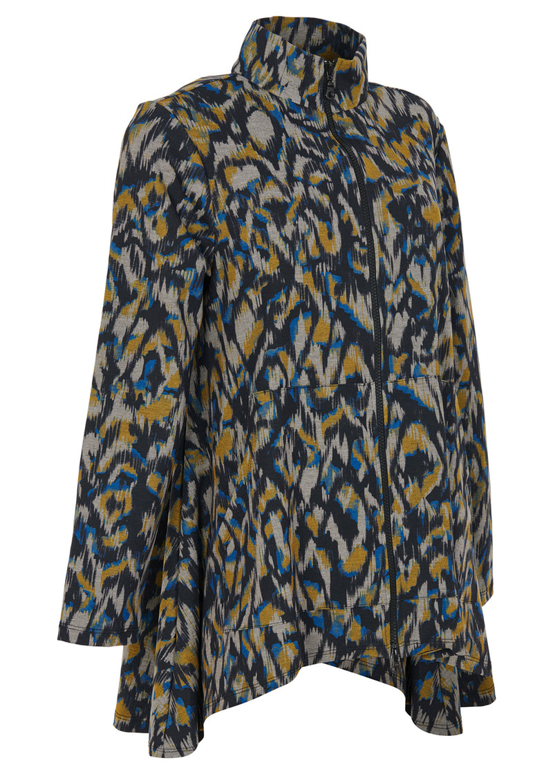 Kozan Jane Jacket in Blue Ikat