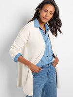 Nic + Zoe Sunset Breeze Reversible Jacket in Burro to Paper White