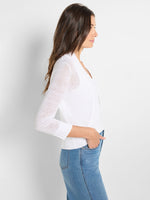 Nic + Zoe Bolero Cardigan in Paper White