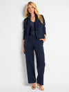 Nic + Zoe Stretch Lenox Wide-Leg Pant in Dark Indigo