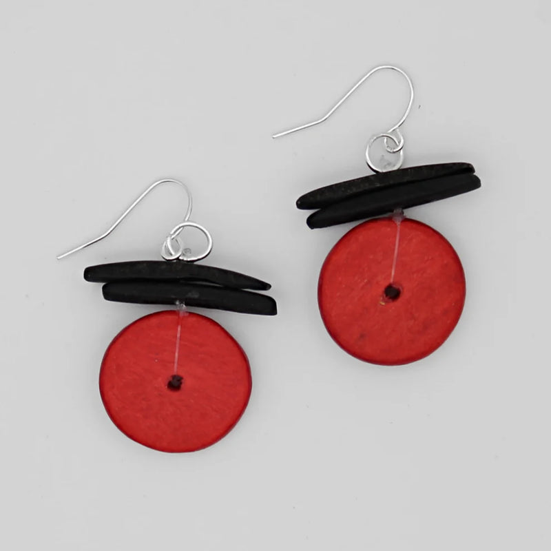 Sylca Red Elaine Earrings