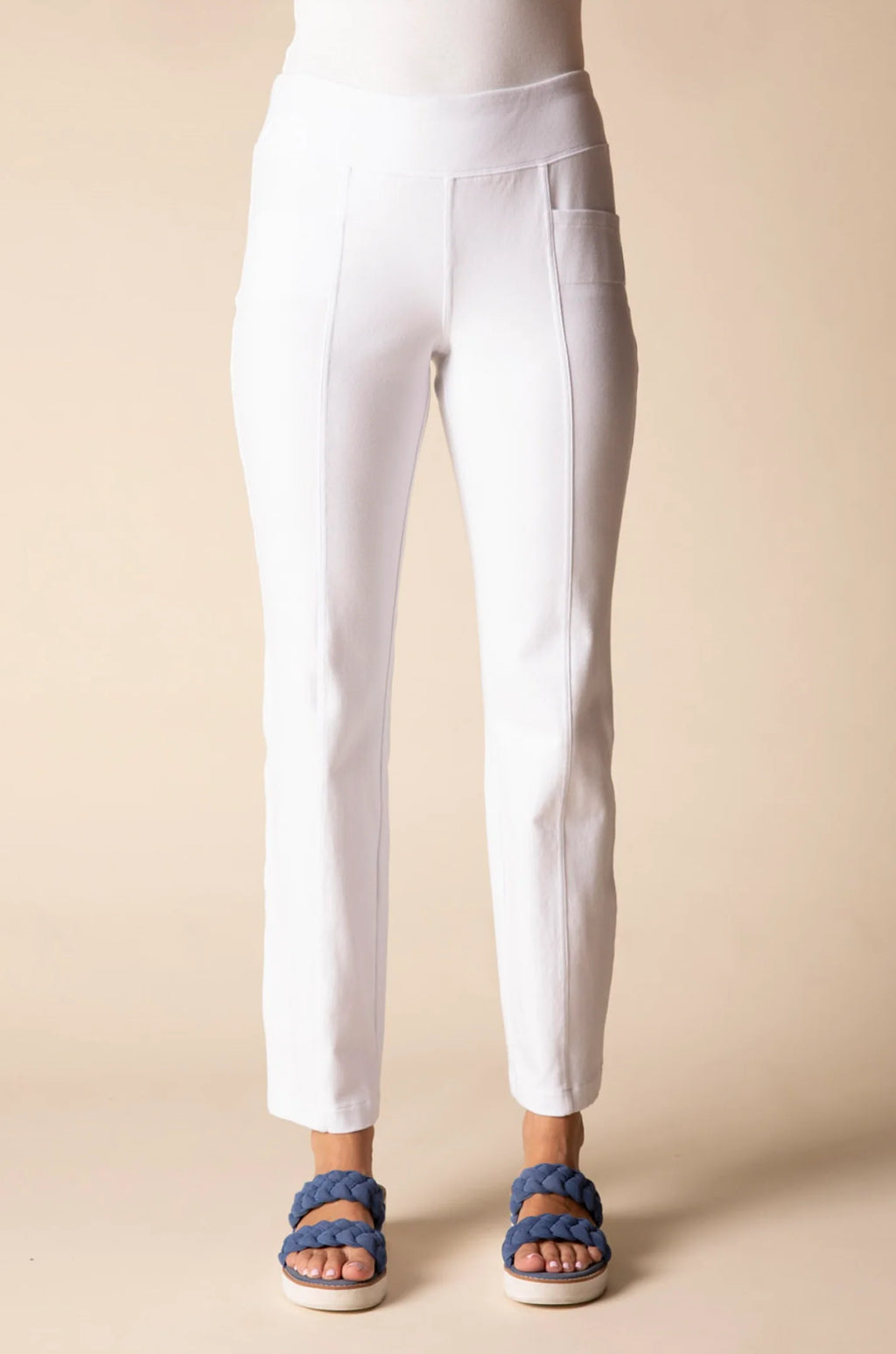 Habitat Stonewash Dakota Pant in White - Harper Greer