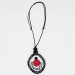 Sylca Marina Pendant in Blk/Red/Silver