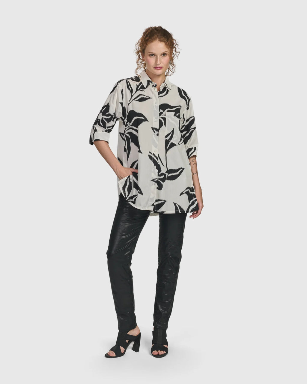 Alembika Botanica Button Down Shirt in Lilly