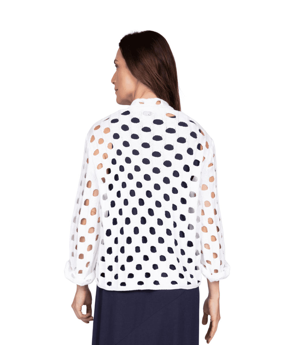 Olivia by Habitat Open Weave Cotton Cardigan - Harper Greer